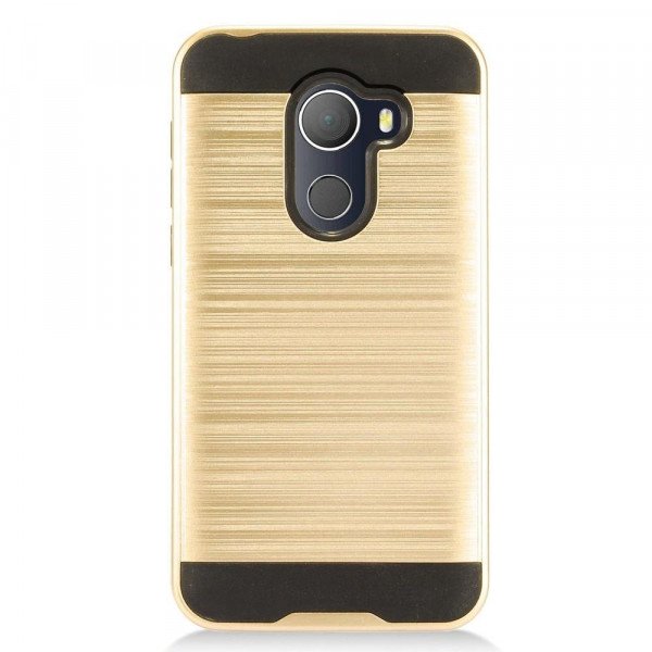 Wholesale Alcatel REVVL, Walters, A30 Fierce 2017 Armor Hybrid Case (Gold)